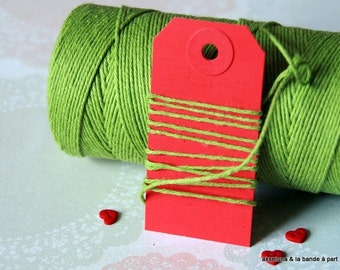 Baker's Twine verde manzana, cordel para envolver regalos, longitud 10m