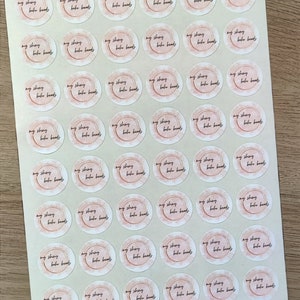 Lot de 48 étiquettes autocollantes/stickers rondes personnalisés diamètre 3 cm