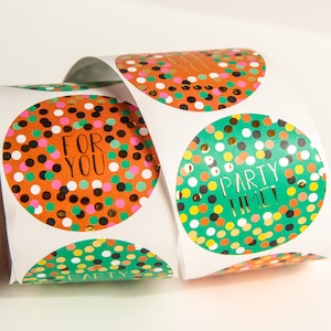 Stickers brillants pour anniversaire, fêtes, emballage cadeau