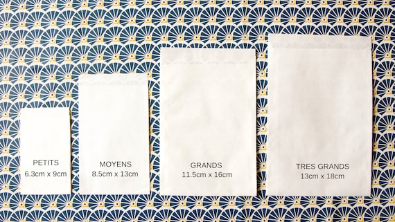 Sachets blancs pour mariage, baptême, Noël Lot de 25