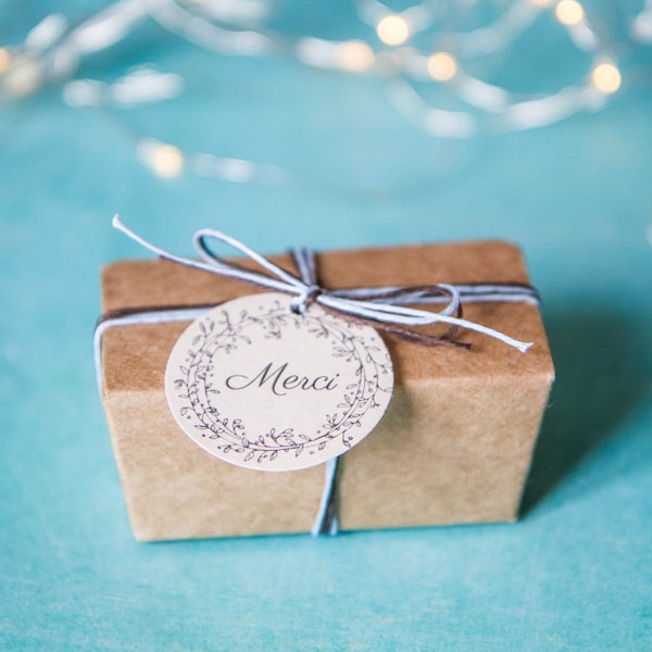 Mini ballotins kraft pour mariage, baptême, dragées  Lot de 10