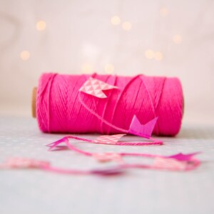 Pink fuchsia string for decoration, packaging 10m image 9