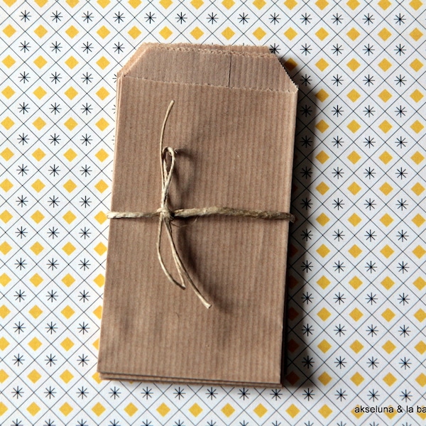 Sachets kraft pour cadeaux mariage, baptême, pochettes pour petits cadeaux