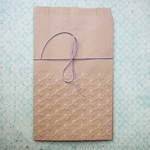 Gift bags bellows heart pattern, embossed bags, pack of 10
