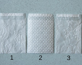 Sobres de cristal adhesivo gofrado Pack de 10