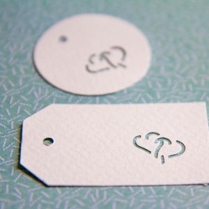 Étiquettes "cœurs" pour mariage, St. Valentin, format au choix
