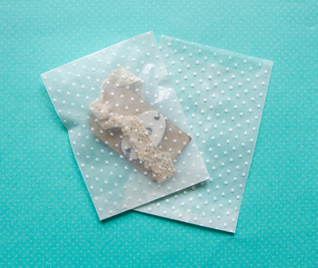 Embossed White Glassine Bags for Wedding Dots Embossed Bags Etsy