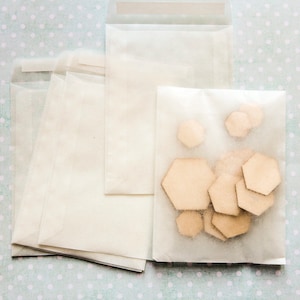 Pergamin-Lebensmittelbeutel, Geschenkbeutel mit selbstklebender Klappe, 50 Stück