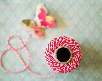 Baker's Twine red / white, Twisted Twine Special Christmas. 10m