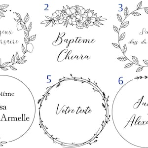 Etiquettes rondes personnalisées, papier et ficelle ou stickers  Lot de 12