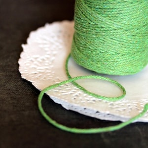 Green baker&#39;s twine, packaging twine, coton twine 10m