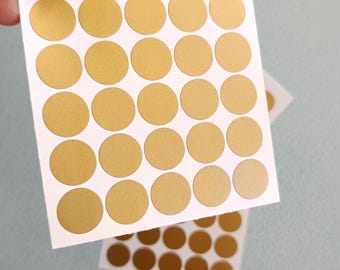 Golden stickers matte foil Set of 50