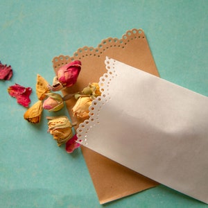 Sachets cadeaux dentelle, sachets dragées - couleur au choix