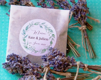 Glassine bags filled with lavender from Provence with or without customizable labels