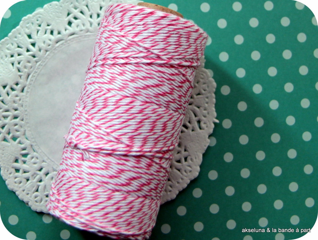 Ficelle Baker Twine Framboise rosa fino 10m hecho en EE.UU. Etsy España