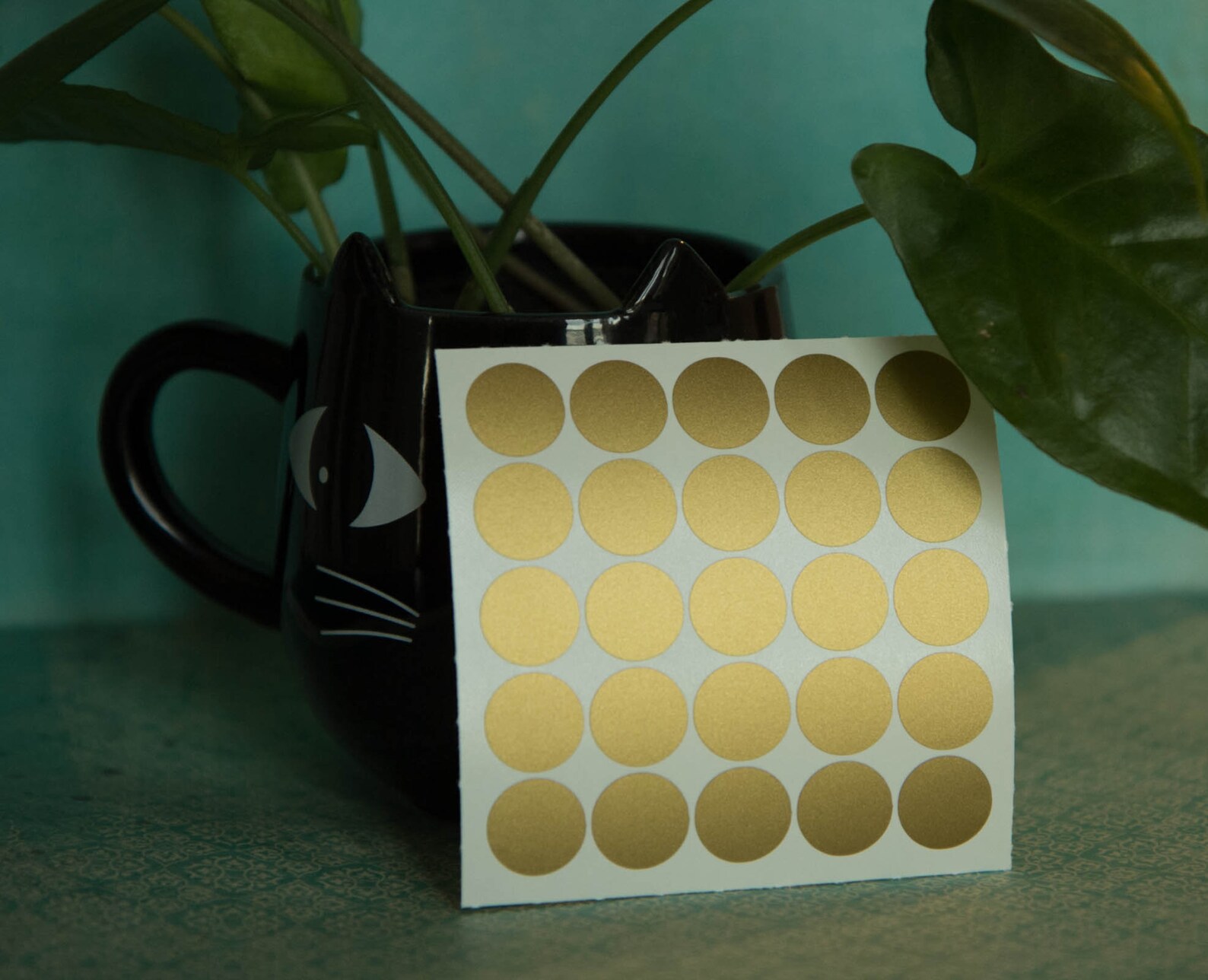 Stickers ronds dorés mat aspect satiné Lot de 50 - Etsy France