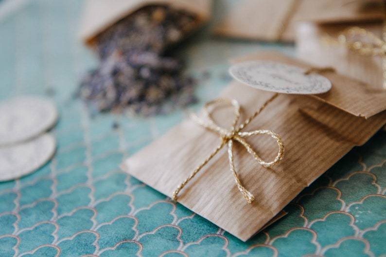 Sachets kraft pour mariage, Noël, pochettes cadeaux pour petits cadeaux 10 ou 25 image 9