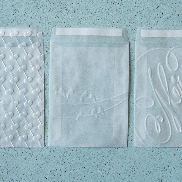 Embossed Glassine Bags Etsy