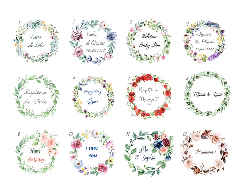 Eprouvettes de fleurs séchées pour cadeaux invités, mariage, baptême image 4