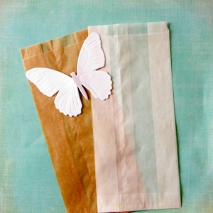Sacchetti in glassine a soffietto (confezione da 10) 11 cm x 24 cm