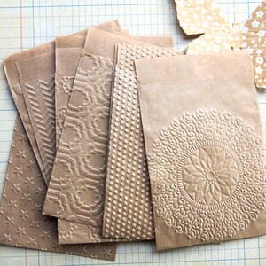 Sachets kraft, sachets cadeaux mariage lot de 15 tous différents   8,5 cm x 13 cm