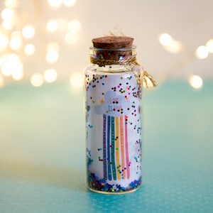 Glass bottle gift message of love or friendship, customizable message