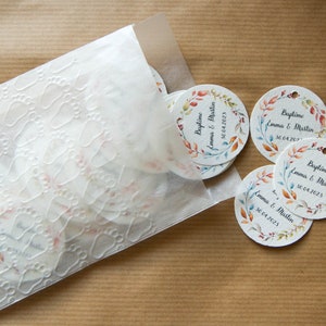 Etiquettes personnalisées et fil de lin au choix, étiquettes en papier ou stickers Lot de 12 image 5