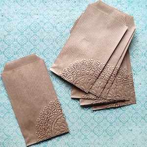 Gift bags, rosette gift pattern wedding bags, pack of 10