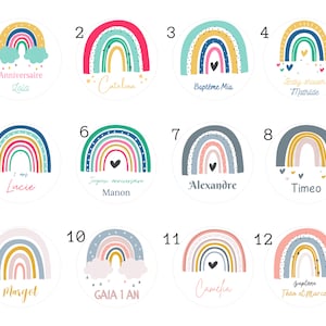 Etiquettes personnalisées et fil de lin au choix, étiquettes en papier ou stickers Lot de 12