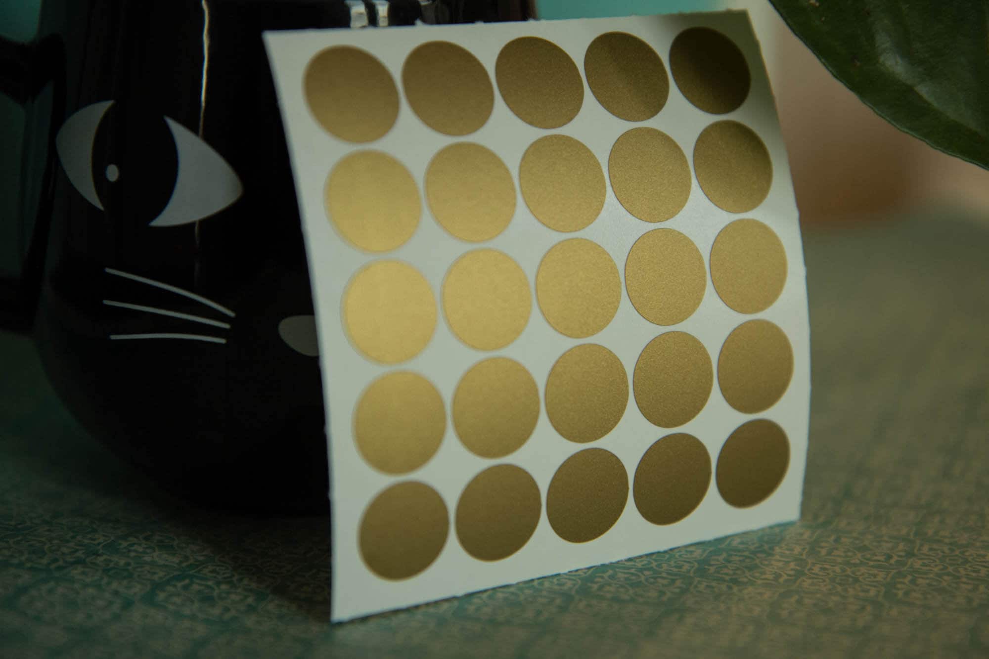 Golden Stickers Matte Foil Set of 50 - Etsy