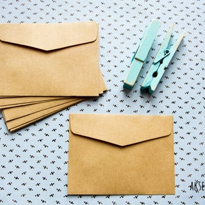 Enveloppes kraft, mini pochettes kraft 150g lot de 10