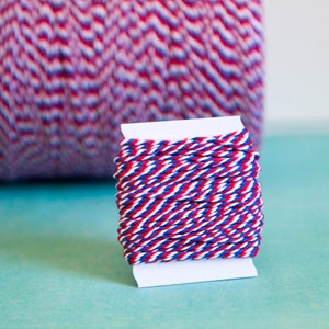 Air Mail Twine, blue white red baker&#39;s twine 10m