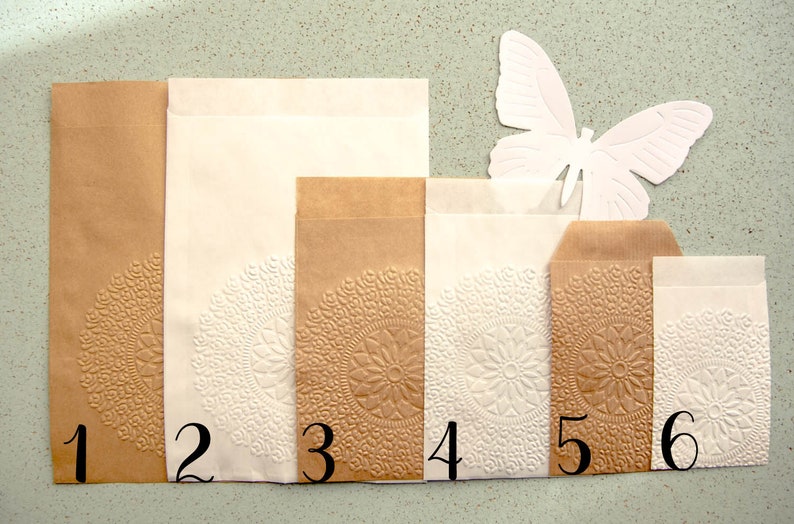 Download Sachets kraft motif rosace pour mariage baptême Taille au ...
