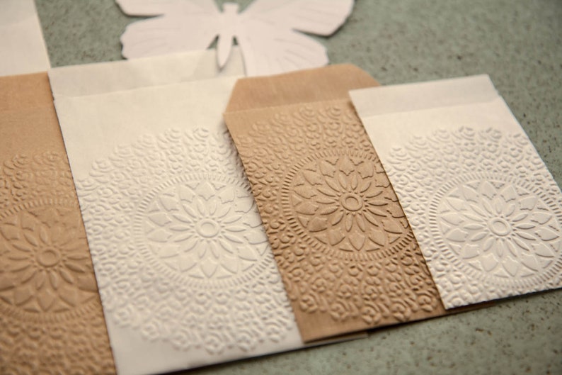 Download Sachets kraft motif rosace pour mariage baptême Taille au | Etsy