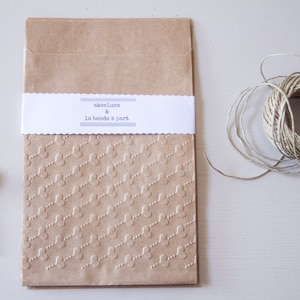 Paper bags with heart pattern