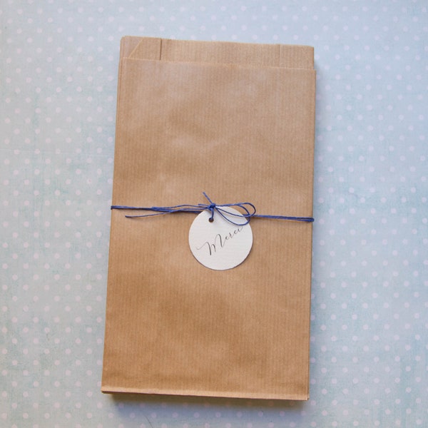 Gusseted paper bags for wedding, gifts, Christmas