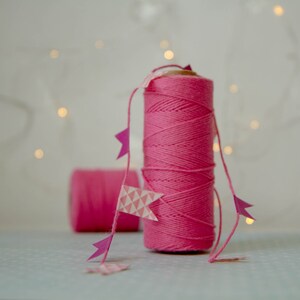 Pink fuchsia string for decoration, packaging 10m image 10