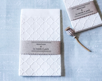 White Embossed Paper Bags 8.5x13 cm – Set of 10 – Favor Bags for Wedding, Candy, Handmade Packaging