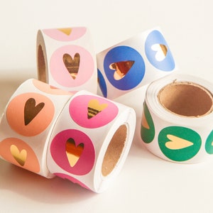 Stickers brillants petits cœurs, autocollant brillants pour vos fêtes Lot de 20