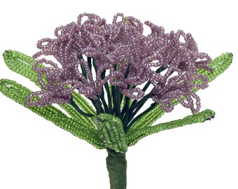 French Beaded Pearl Pink Flower Bouquet