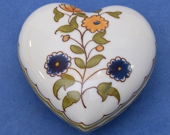 Moustier Limoge Heart Trinket Box Wedding Favor Party Gift