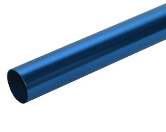 5 Bright Blue Anodized Aluminum Round Tube Pipe 1 1/8" O.D .040" wall x 51"