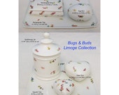 French Limoges quot Bugs Buds quot Tray Apothecary Jar Jewelry Heart Egg Trinket Box (Heart Box)