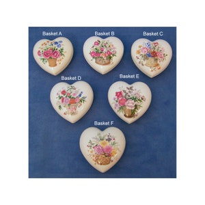 Basket Floral Heart Limoge Limoges Trinket Box Wedding Party Favor