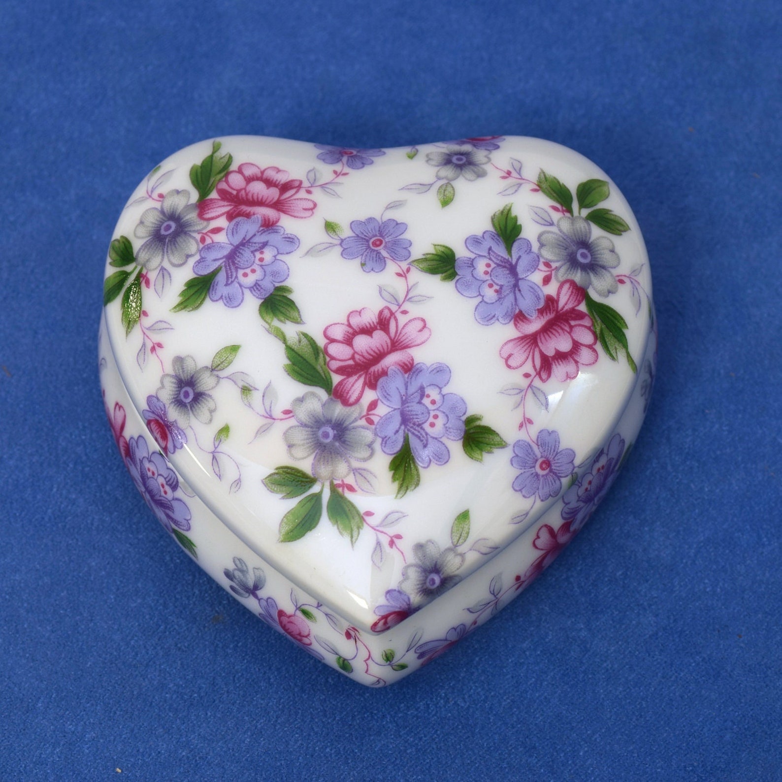 Limoge Violet Tapestry Heart Trinket Box Wedding Favor Party Gift Etsy
