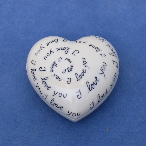 Limoges "I Love You" Heart Trinket Box Wedding Favor Party Gift