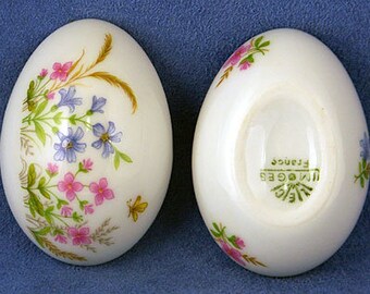 Porcelain Limoge Versailles Small Egg Trinket Box Limoges