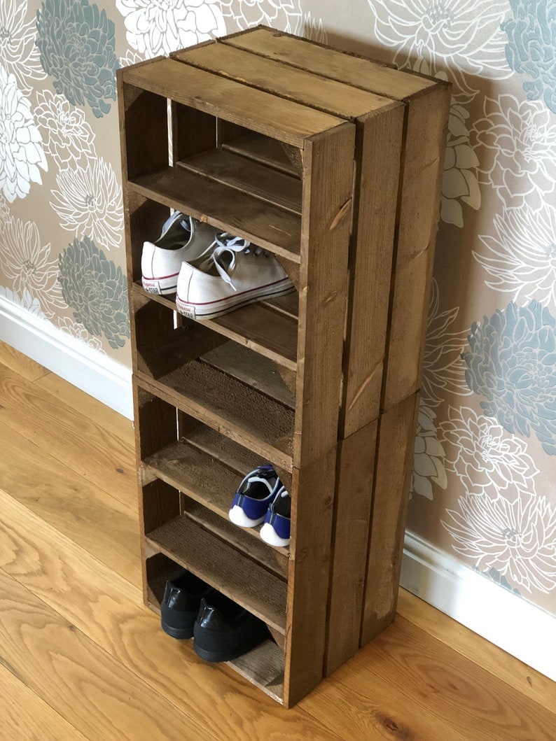 Crate Shoe Rack Unit. Fully Assembled. Excellent Quality Etsy