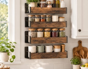 Magnetic Spice Rack Organizer Set, Fridge Storage Shelf, Kitchen Spice Holder, Metal Magnetic Shelf, Space Saving Kitchen Organizer