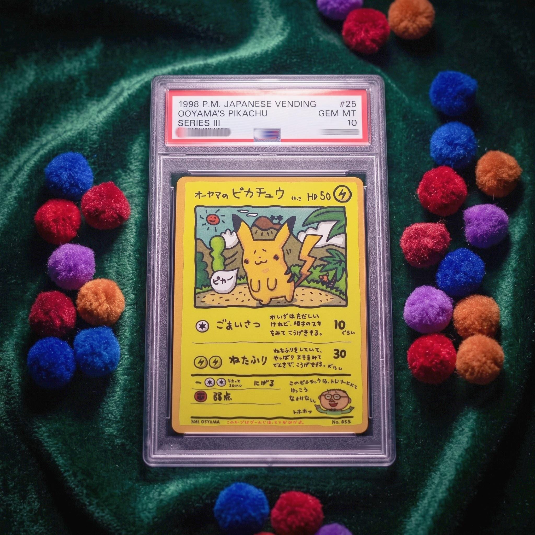 Ooyamas Pikachu Card - Etsy